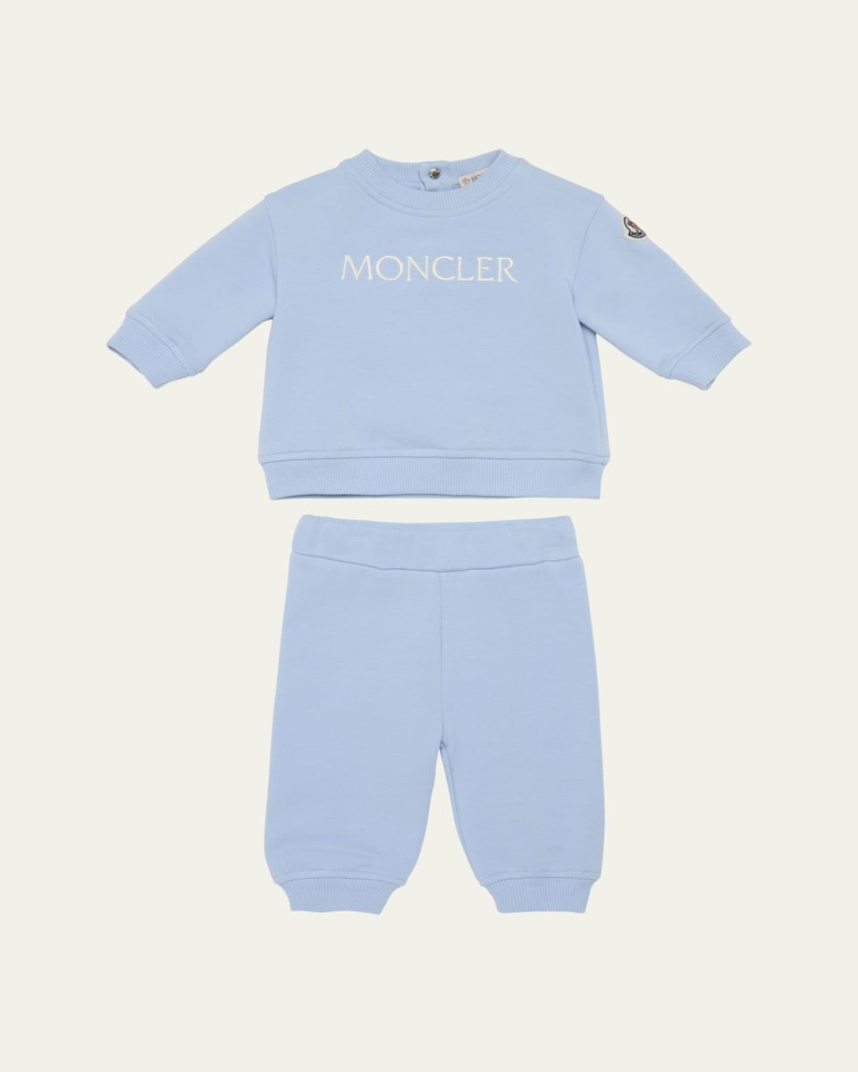 Boy's Embroidered Sweatshirt & Pants Set, Size 3M-3
